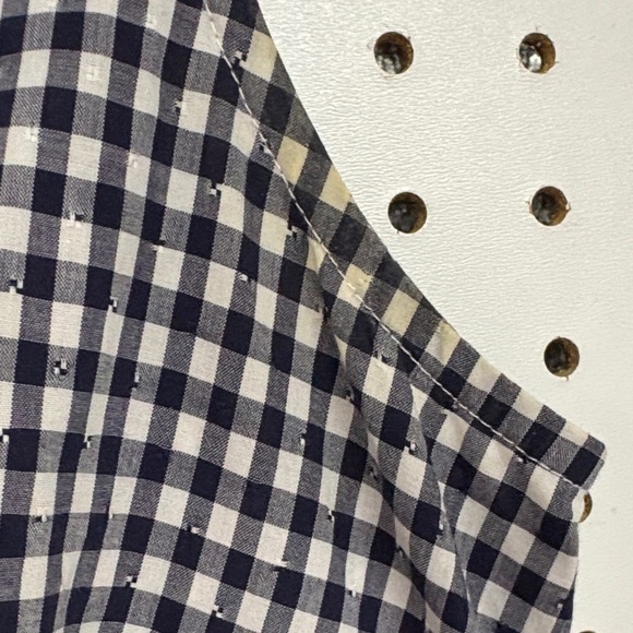 Tommy Hilfiger Navy and White Gingham mini Dress | 100% cotton summer spring - Picture 6 of 6